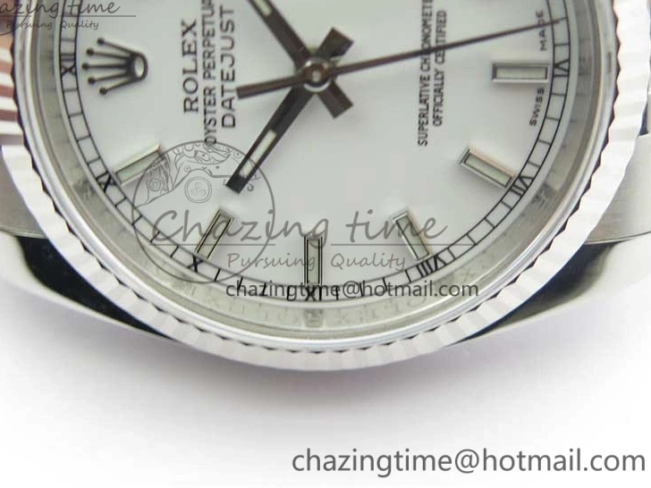 on Steel Edition 116234 Dial 36 SS 1:1 DateJust 904L White V3 SH3135 Jubilee ARF Best Bracelet 0501